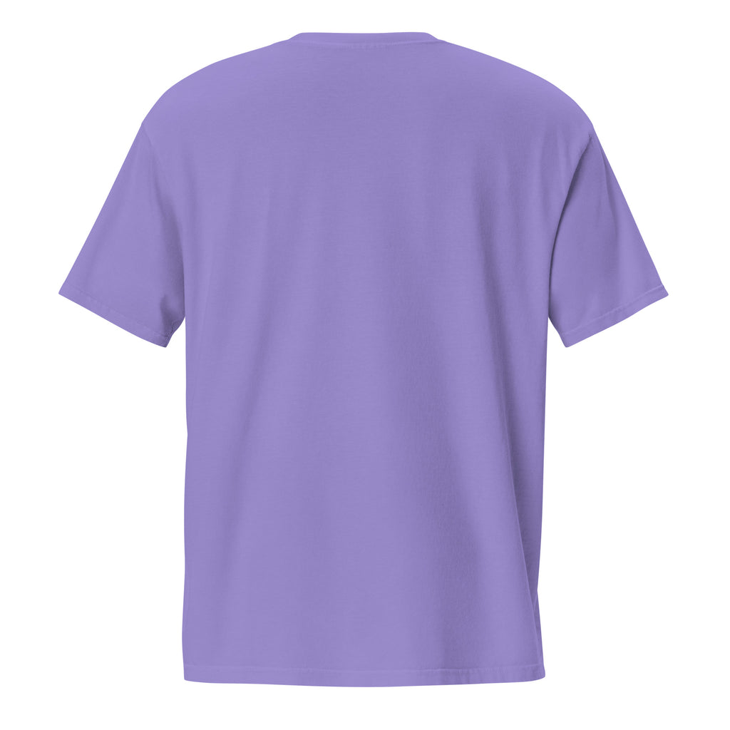 Barely Paid, Fully Dead Inside sarcastic t-shirt - t violet, back view