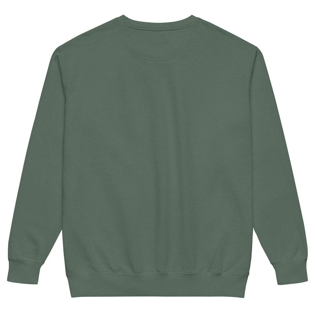 Voted vibes, got tariffs - Sarcastic Sweatshirt | PureSarcasm in Sweatshirt Blue Spruce - Back View | Sarcastic Sweatshirt | PureSarcasm