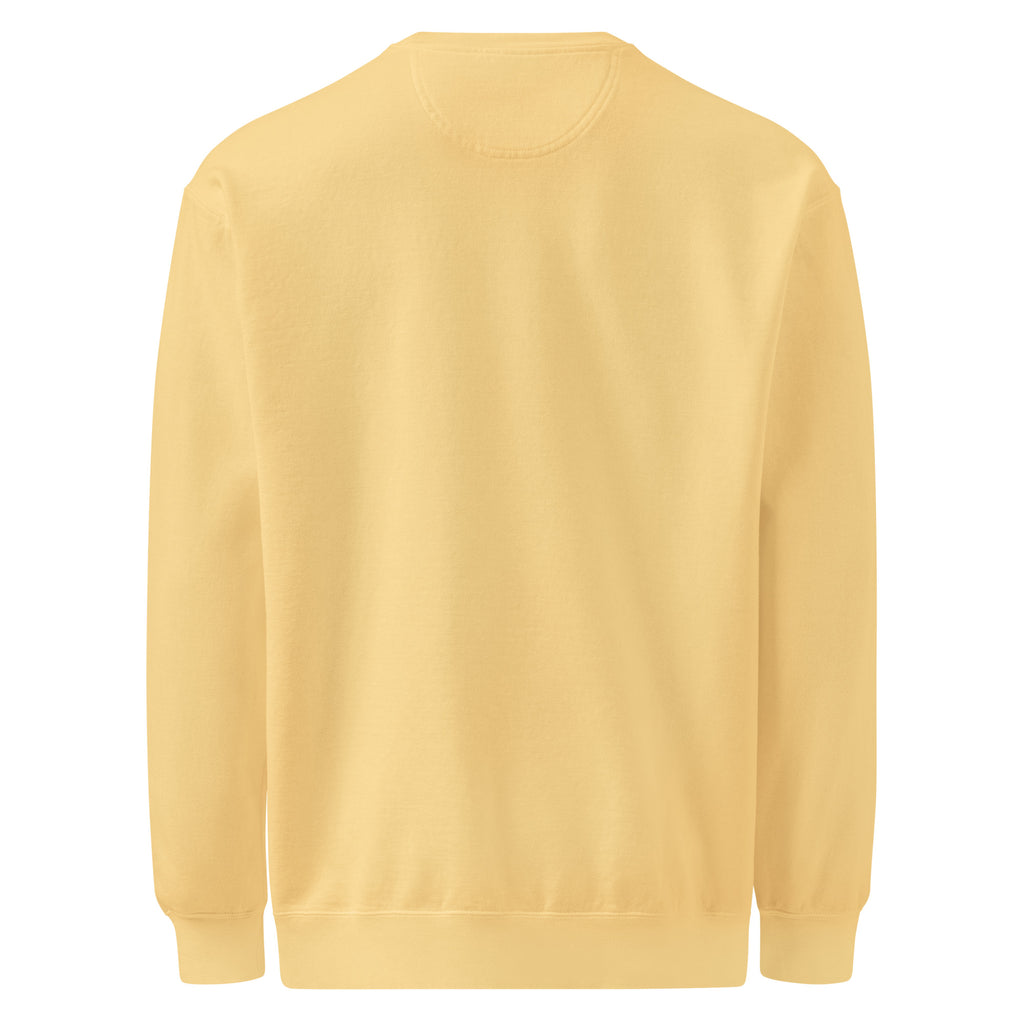 PureSarcasm sarcastic sweatshirt - dyed butter, back view