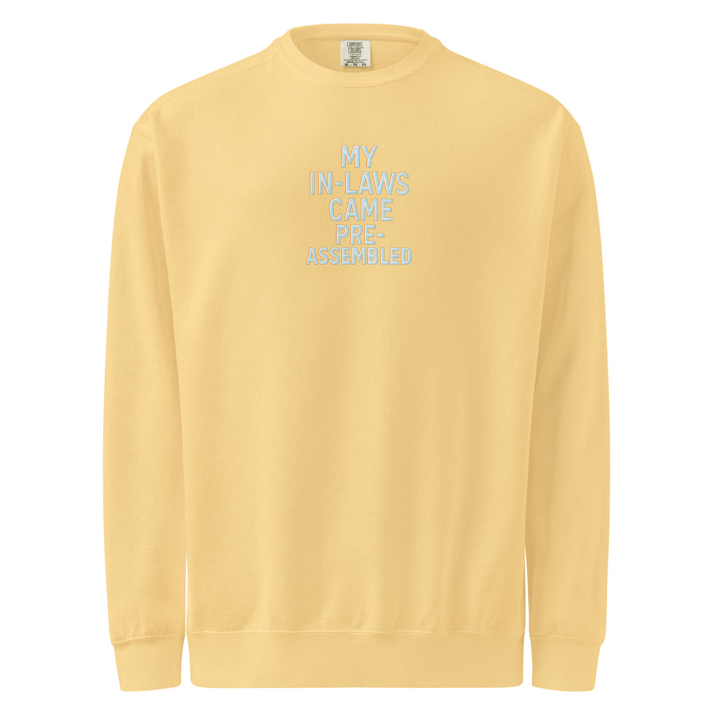 PureSarcasm sarcastic sweatshirt - dyed butter, front view