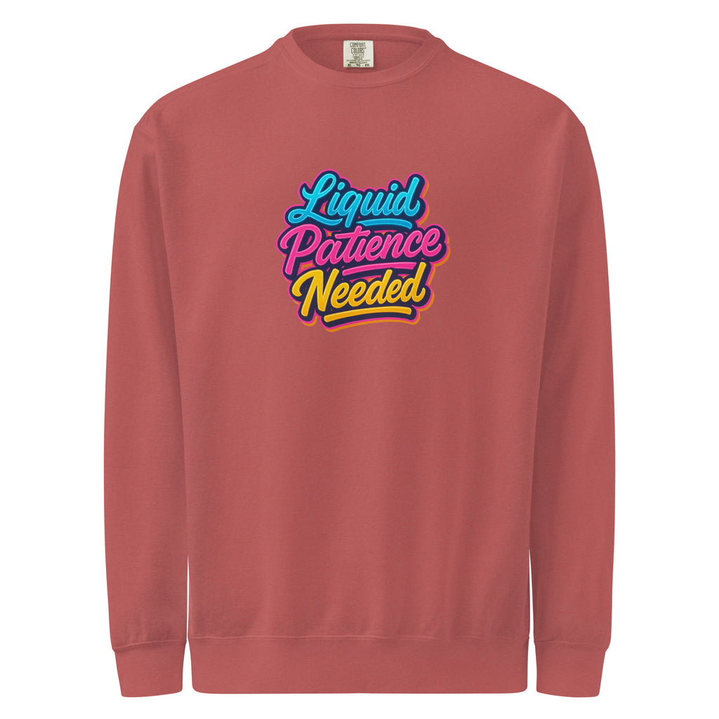 PureSarcasm sarcastic sweatshirt - dyed crimson, front view