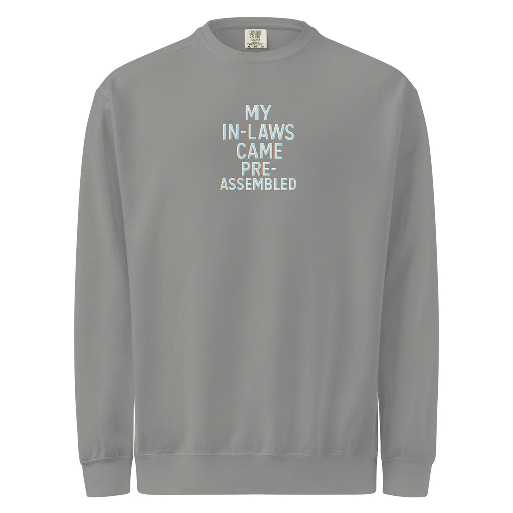 PureSarcasm sarcastic sweatshirt - dyed grey, front view