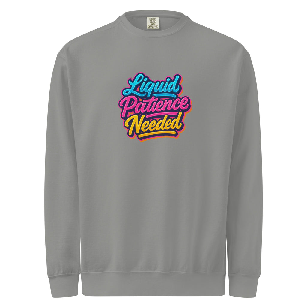 PureSarcasm sarcastic sweatshirt - dyed grey, front view