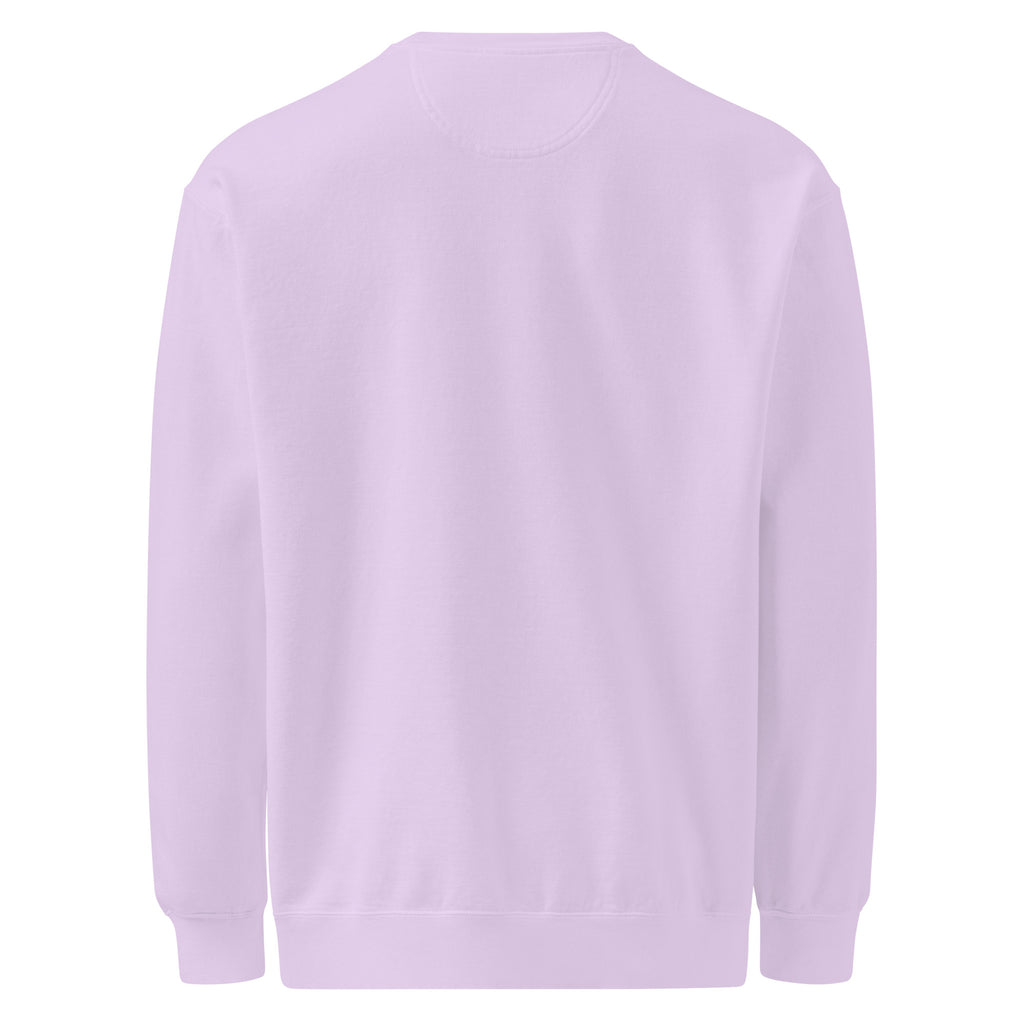 PureSarcasm sarcastic sweatshirt - dyed orchid, back view