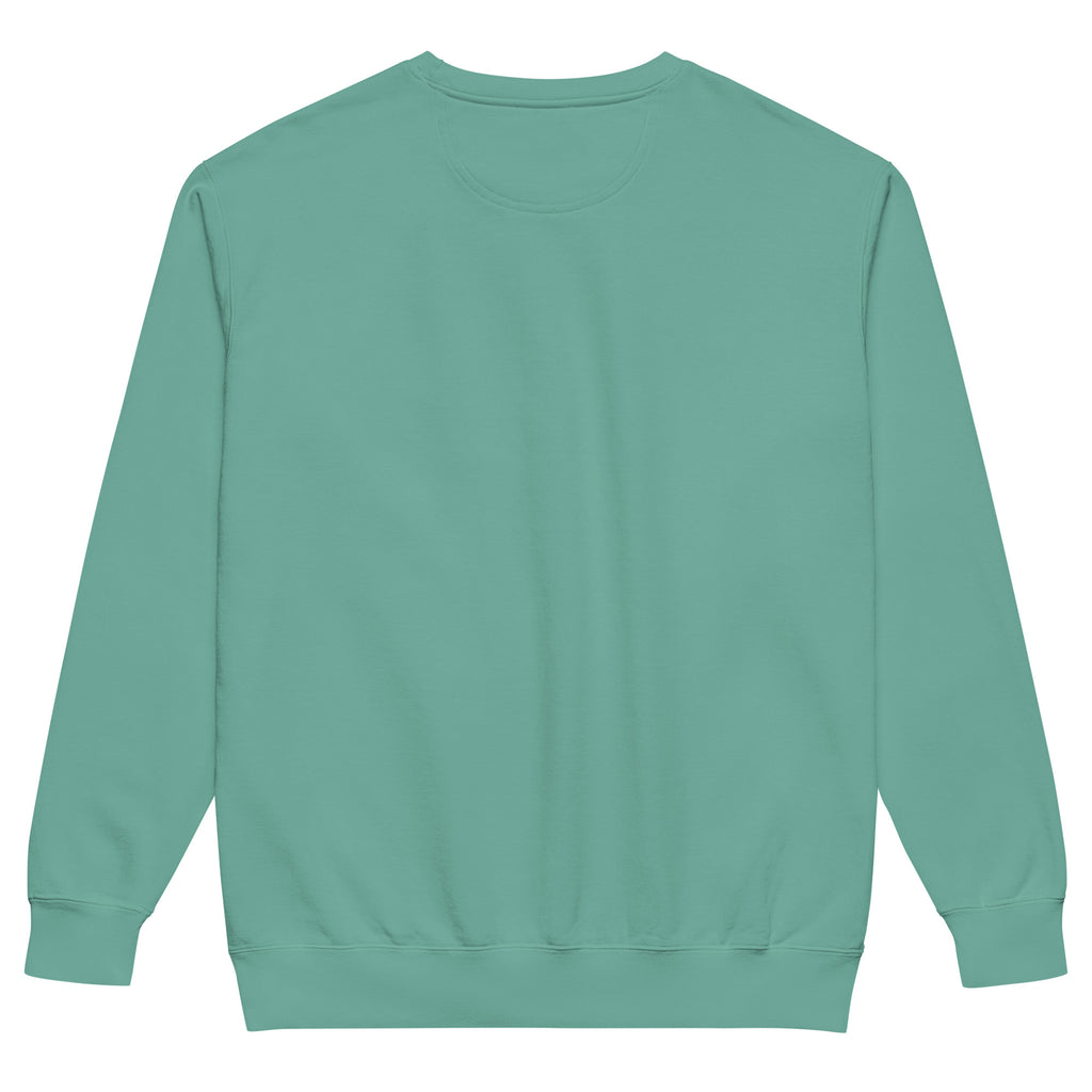Voted vibes, got tariffs - Sarcastic Sweatshirt | PureSarcasm in Dyed Sweatshirt Seafoam - Back View | Sarcastic Sweatshirt | PureSarcasm