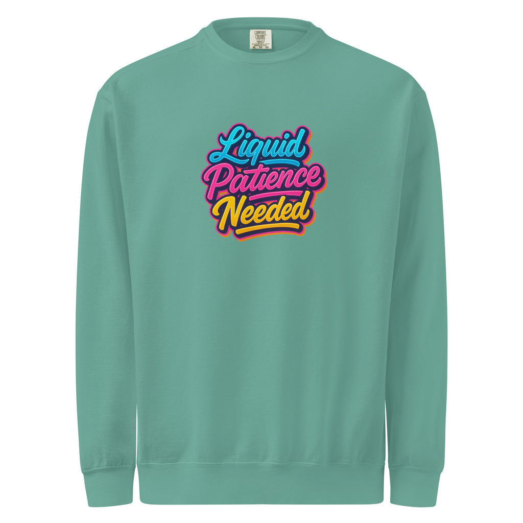 PureSarcasm sarcastic sweatshirt - dyed seafoam, front view