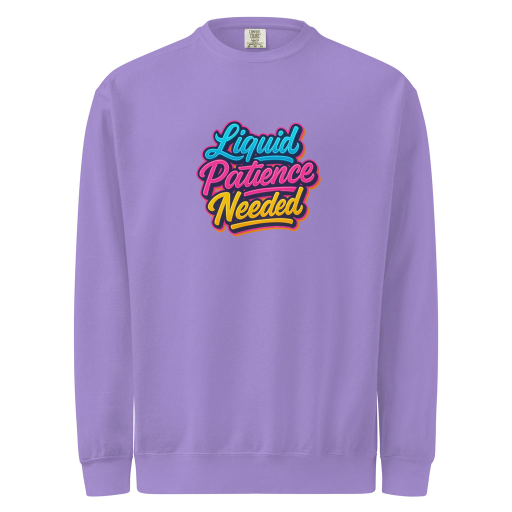 PureSarcasm sarcastic sweatshirt - dyed violet, front view