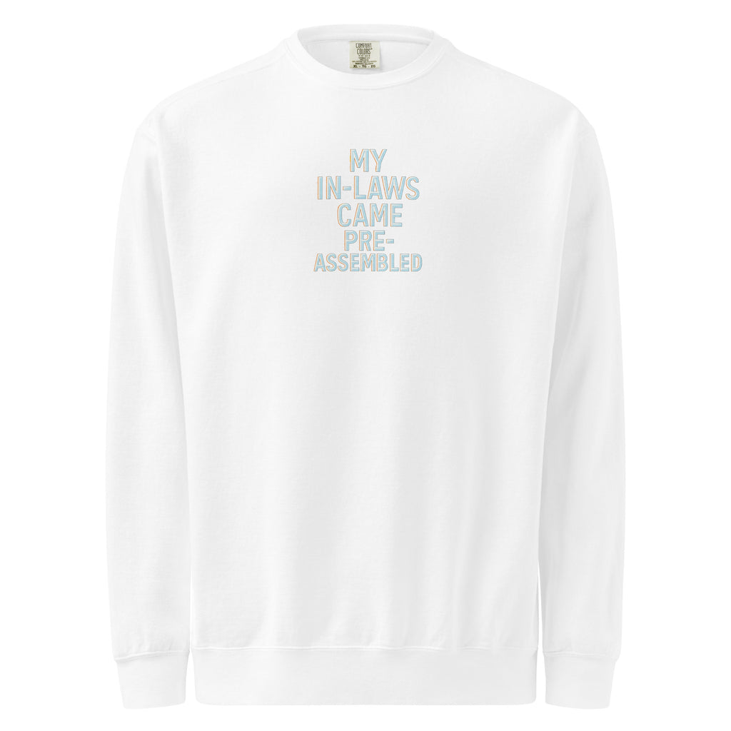 PureSarcasm sarcastic sweatshirt - dyed white, front view