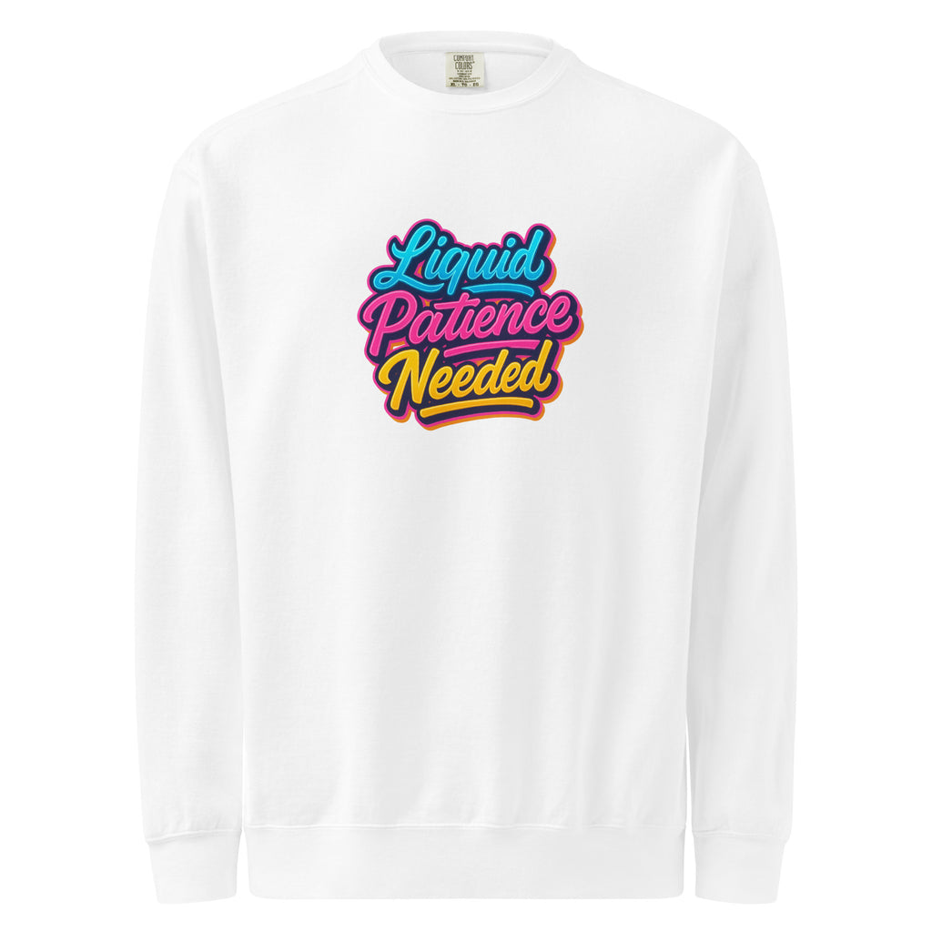 PureSarcasm sarcastic sweatshirt - dyed white, front view