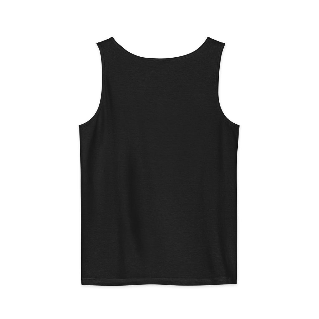 PureSarcasm sarcastic tank top - garment dyed, back view