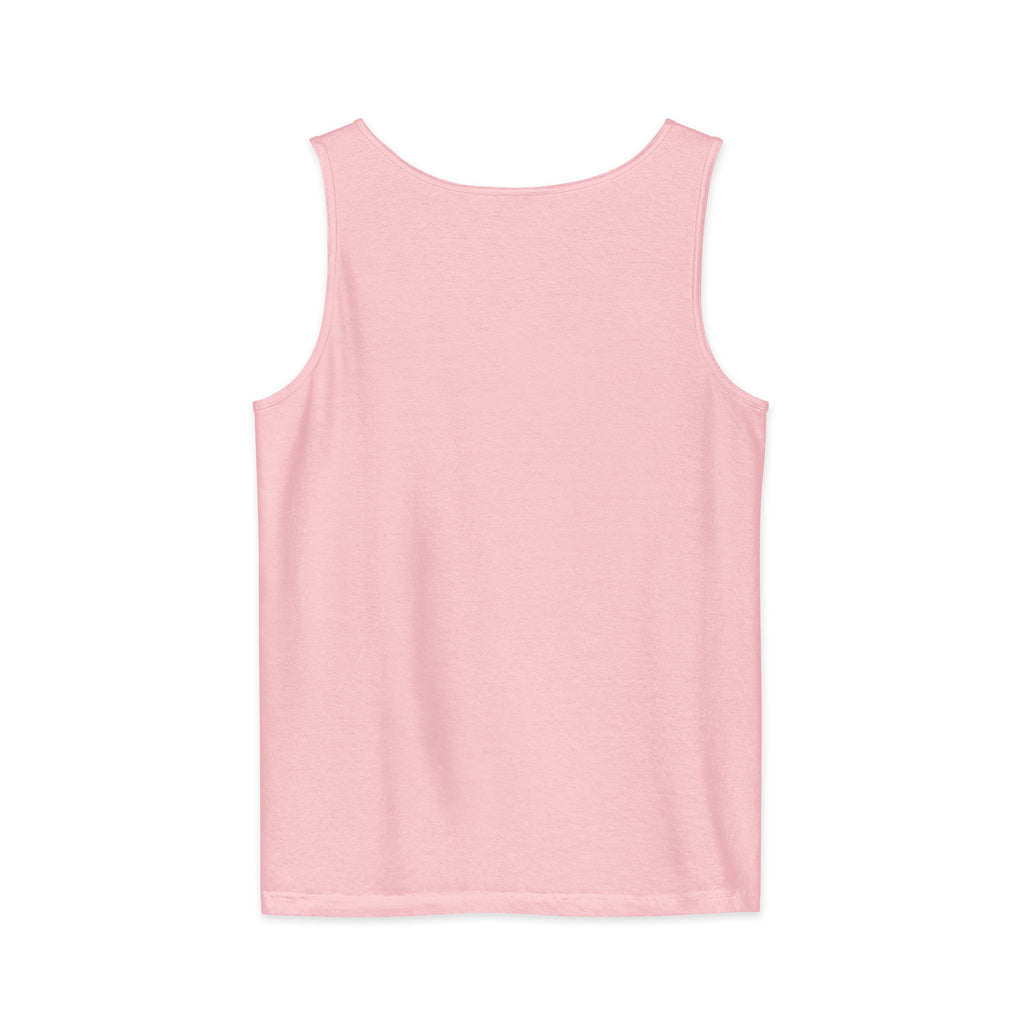 PureSarcasm sarcastic tank top - garment dyed, back view