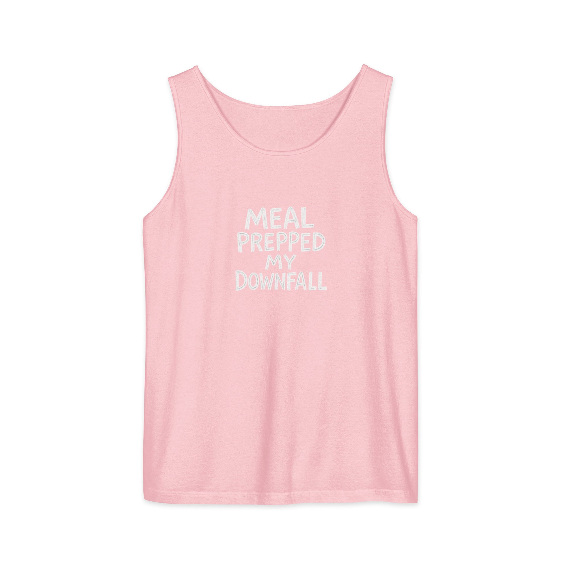 PureSarcasm sarcastic tank top - garment dyed, front view