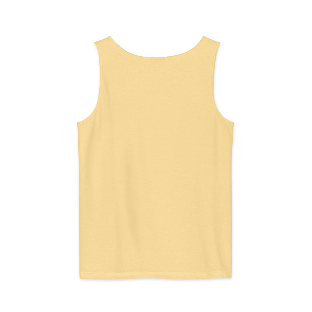 PureSarcasm sarcastic tank top - garment dyed, back view