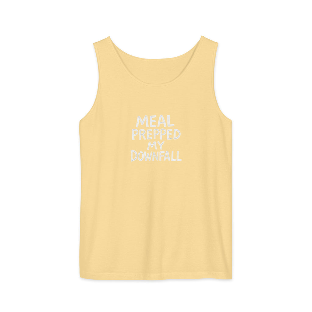 PureSarcasm sarcastic tank top - garment dyed, front view