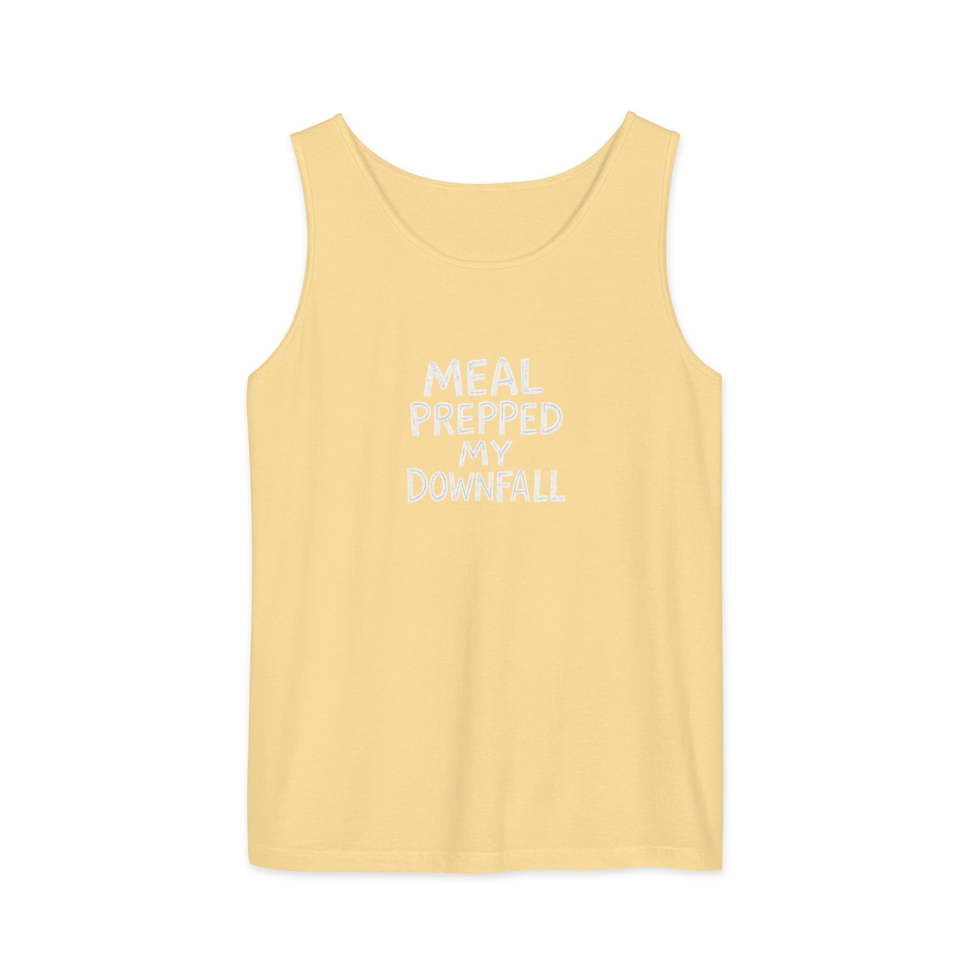 PureSarcasm sarcastic tank top - garment dyed, front view