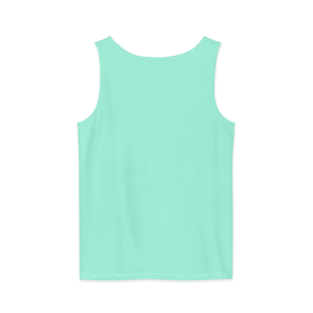 PureSarcasm sarcastic tank top - garment dyed, back view