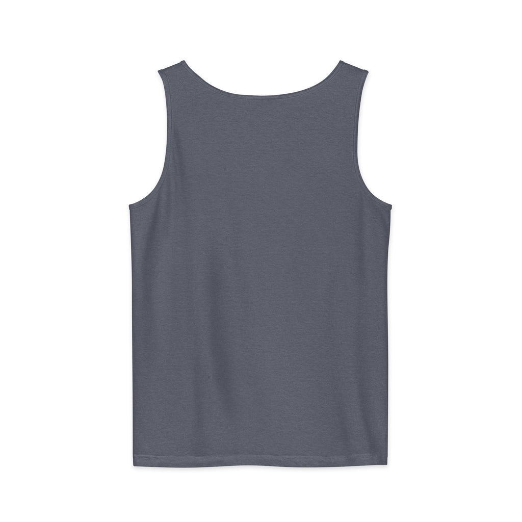 PureSarcasm sarcastic tank top - garment dyed, back view