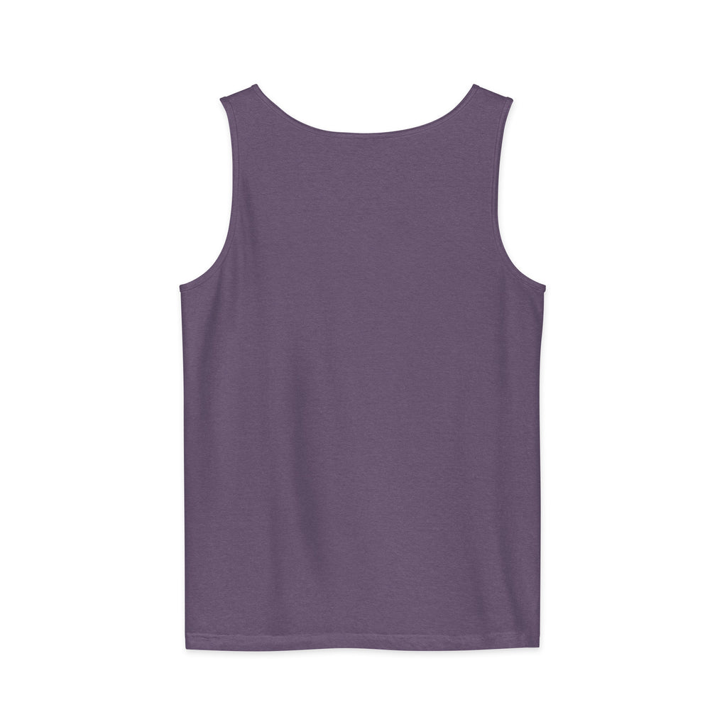 PureSarcasm sarcastic tank top - garment dyed, back view