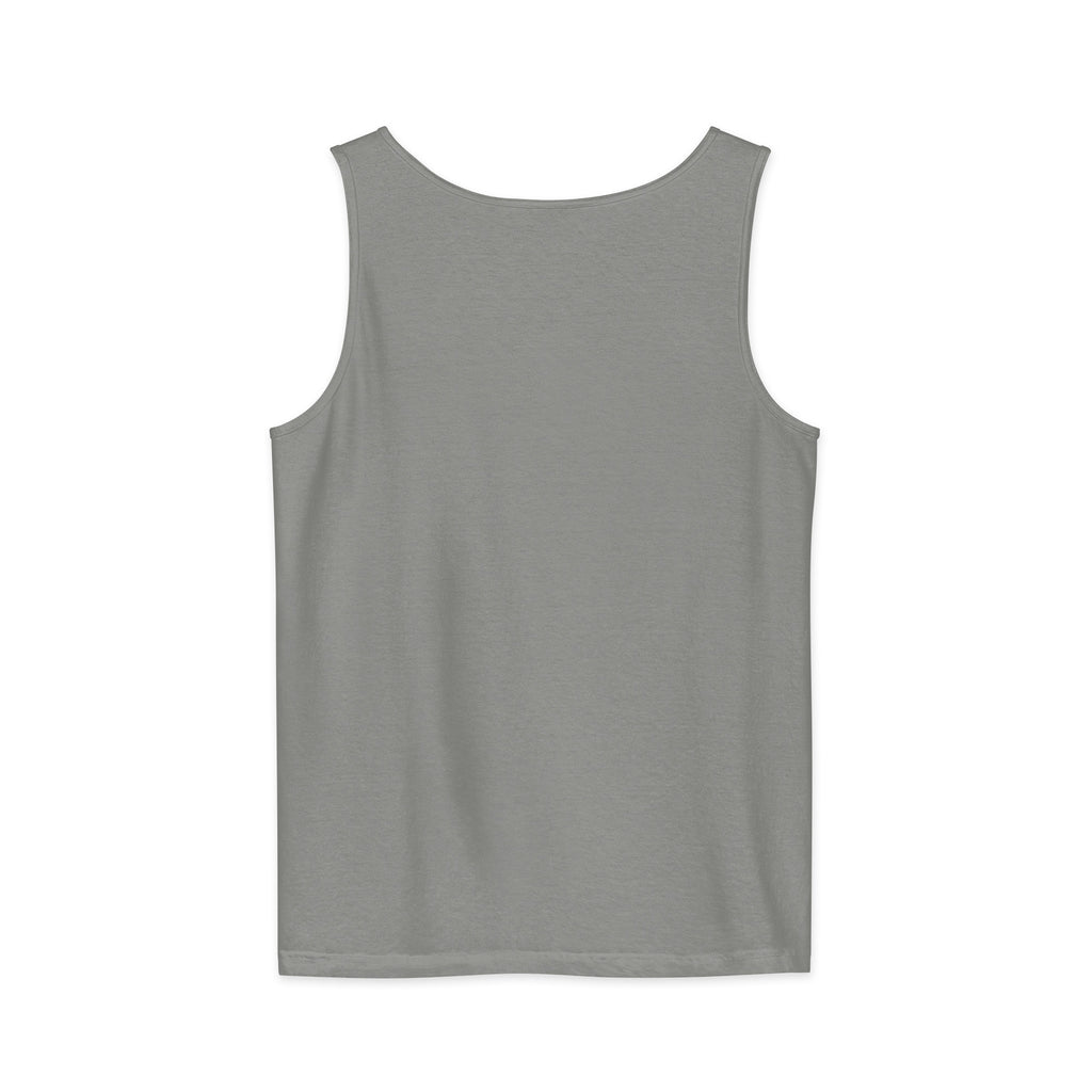 PureSarcasm sarcastic tank top - garment dyed, back view