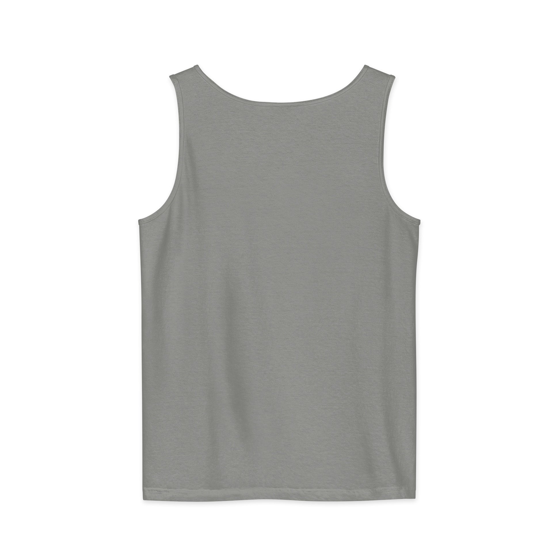 PureSarcasm sarcastic tank top - garment dyed, back view