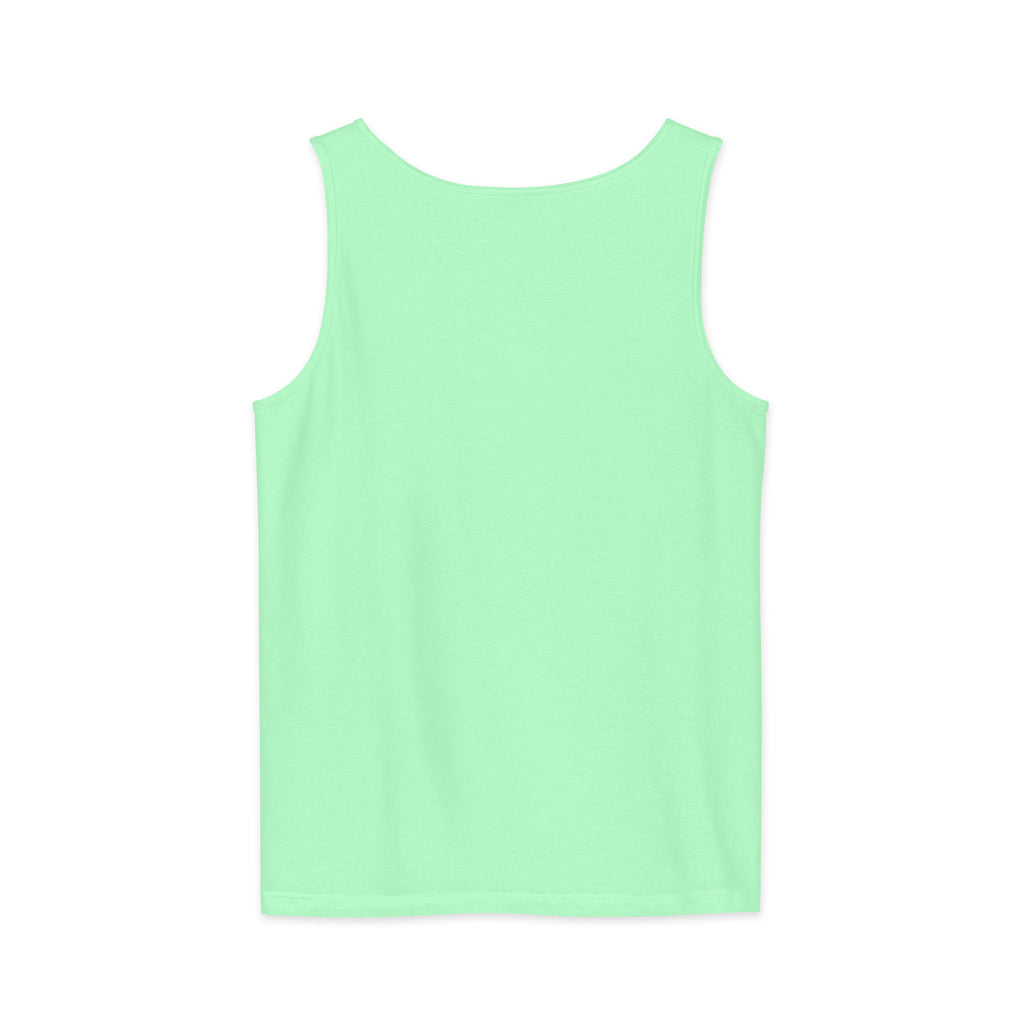 PureSarcasm sarcastic tank top - garment dyed, back view