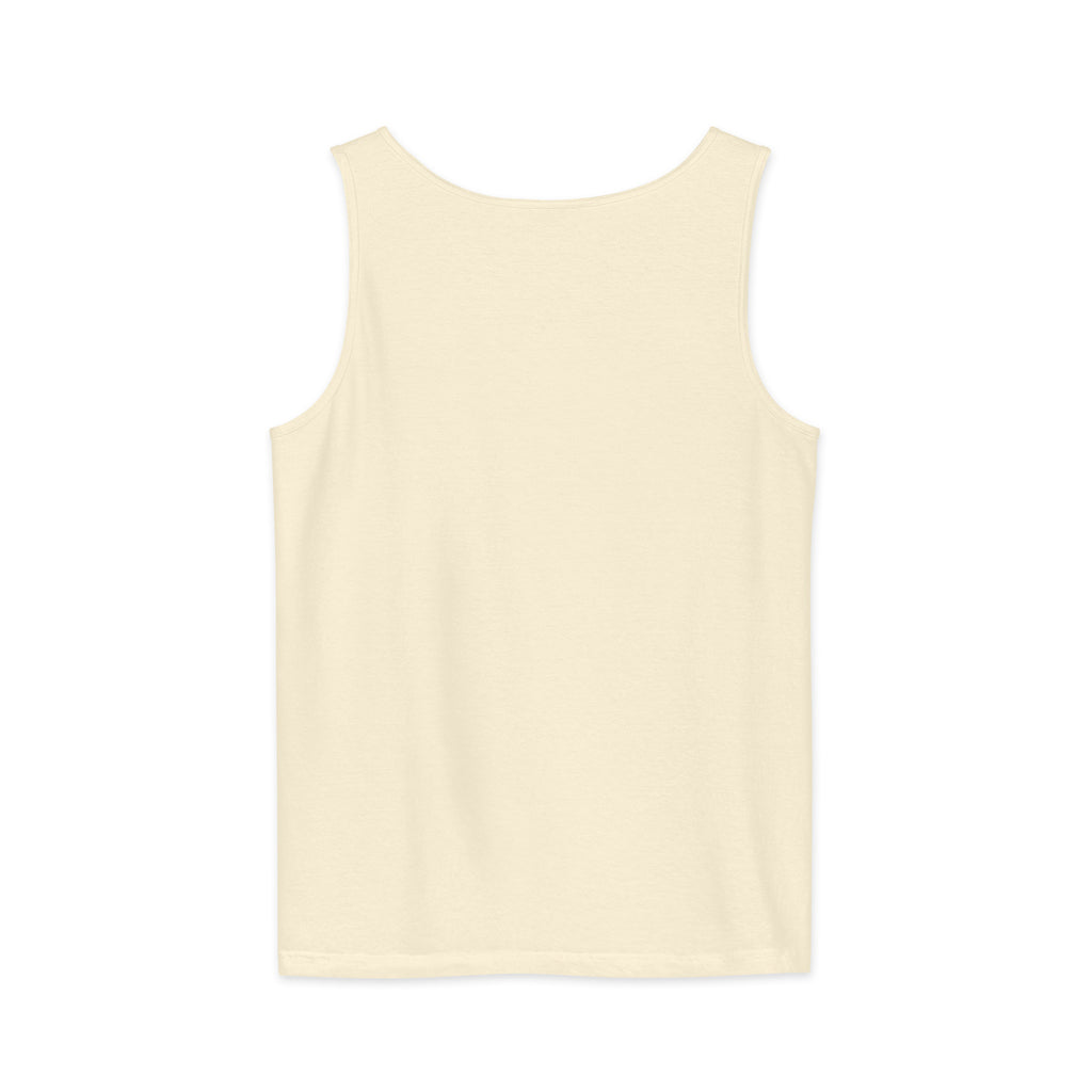 PureSarcasm sarcastic tank top - garment dyed, back view