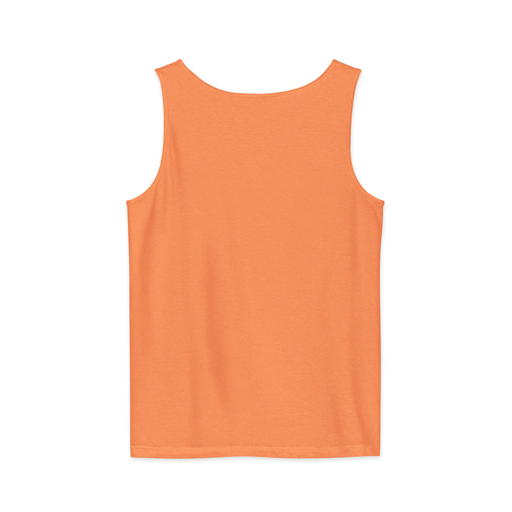 PureSarcasm sarcastic tank top - garment dyed, back view