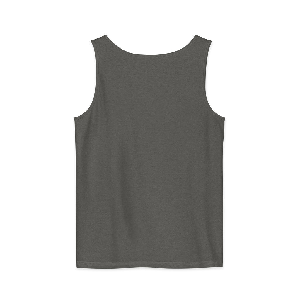 PureSarcasm sarcastic tank top - garment dyed, back view