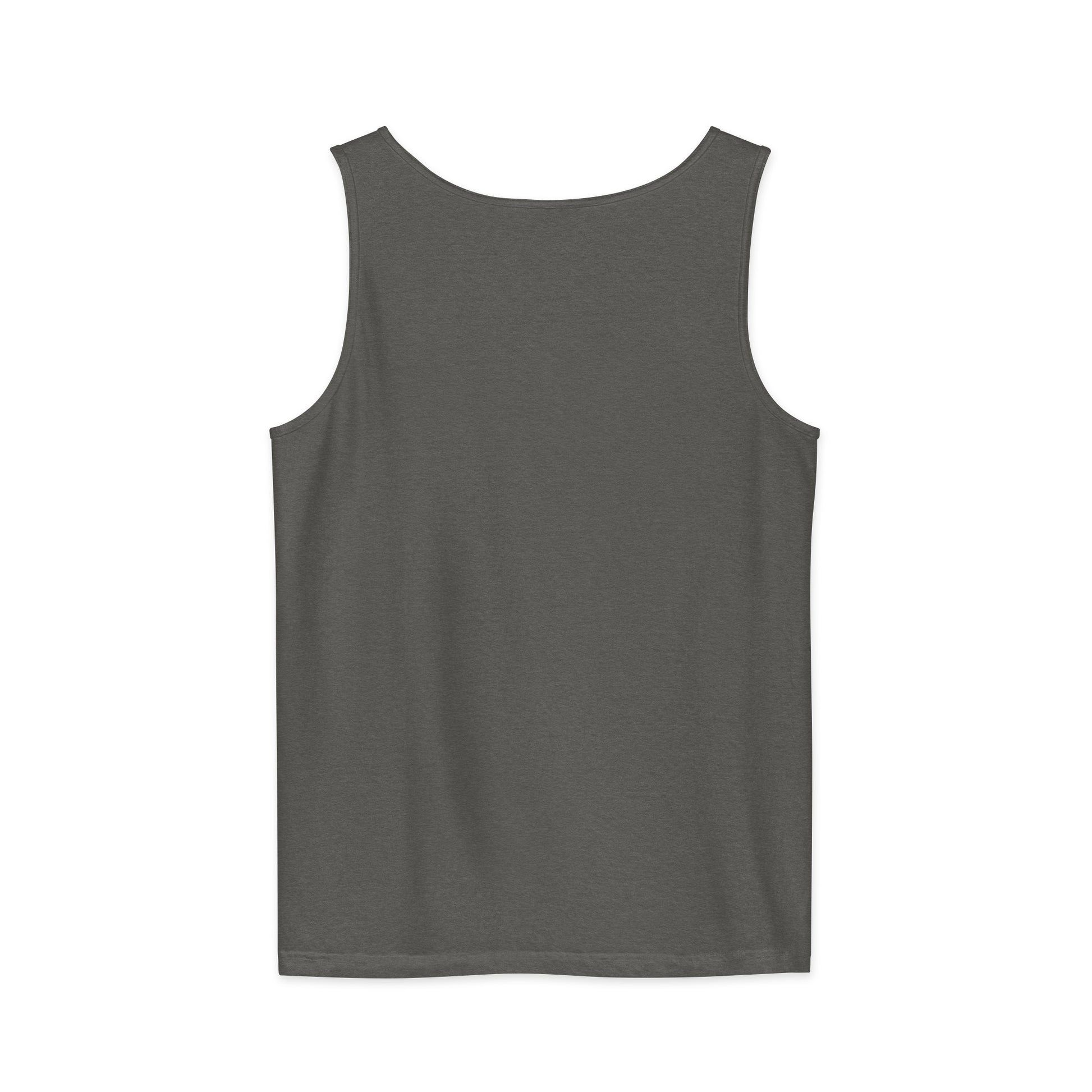 PureSarcasm sarcastic tank top - garment dyed, back view