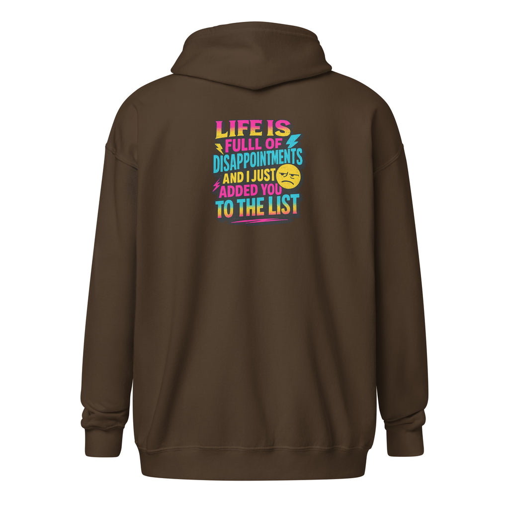 PureSarcasm sarcastic hoodie - dark chocolate, back view