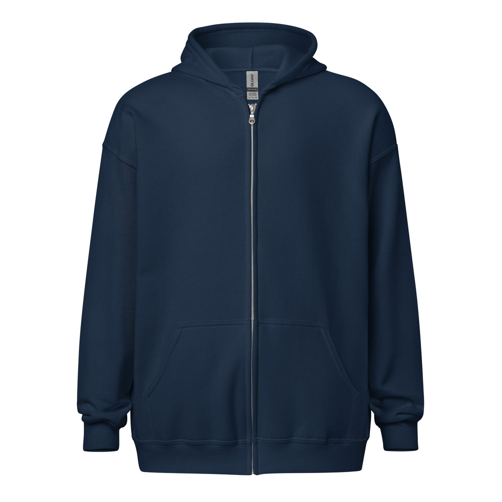 PureSarcasm sarcastic hoodie - zip navy, front view
