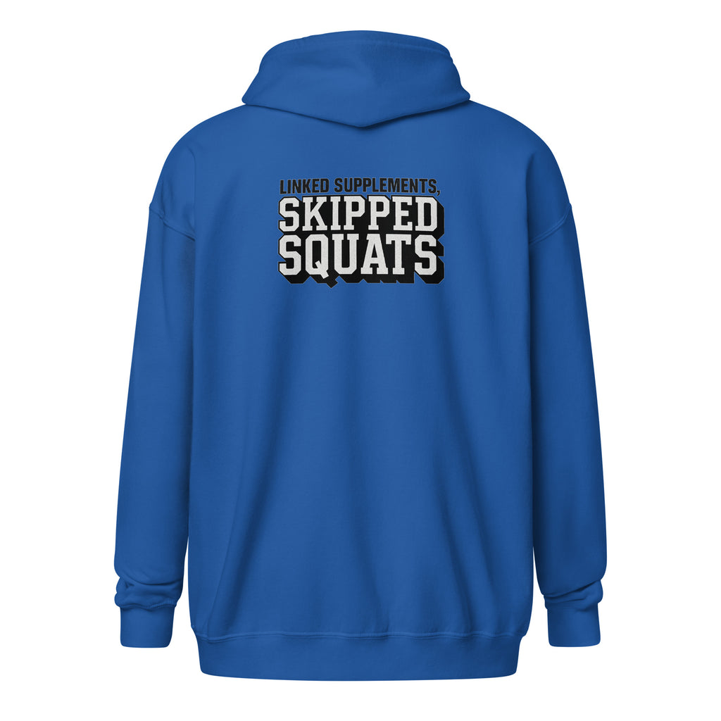 PureSarcasm sarcastic hoodie - zip royal, back view