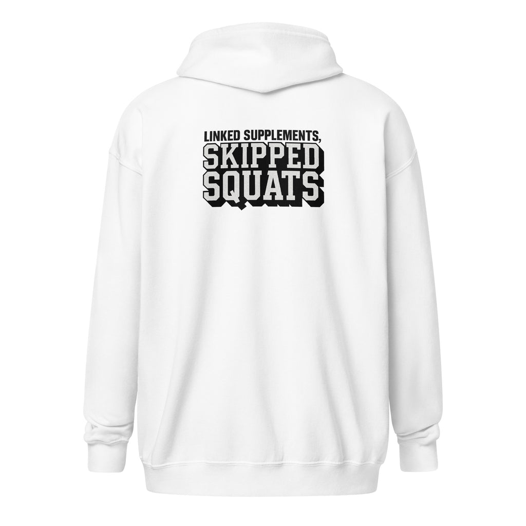 PureSarcasm sarcastic hoodie - zip white, back view