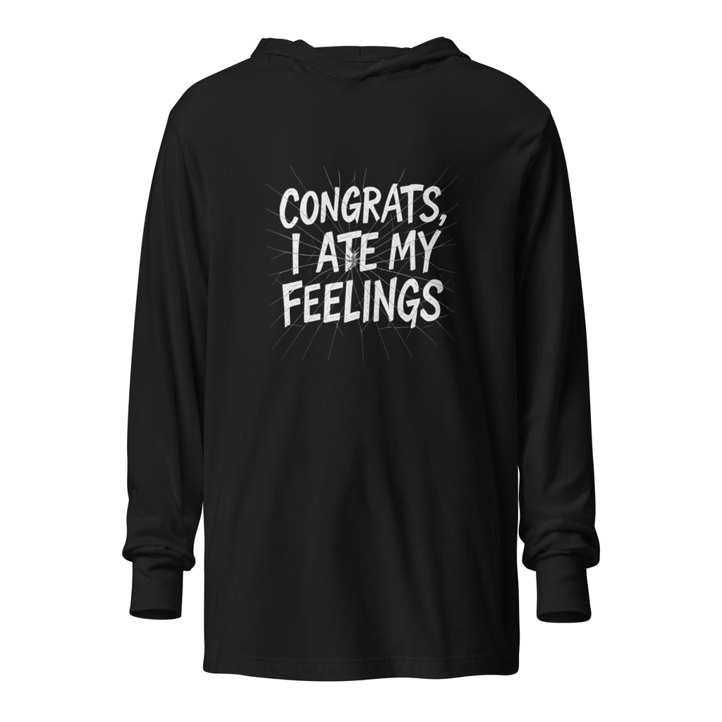 PureSarcasm sarcastic long sleeve shirt - black, front view