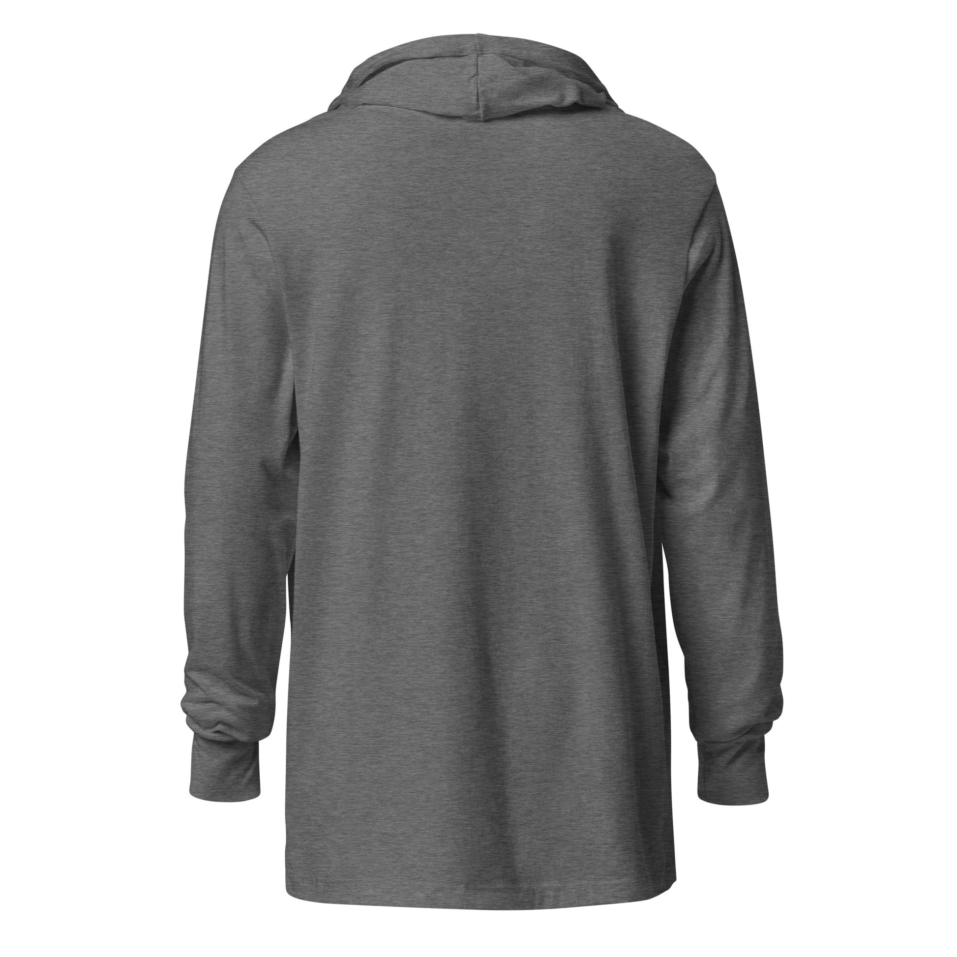PureSarcasm sarcastic long sleeve shirt - grey triblend, back view