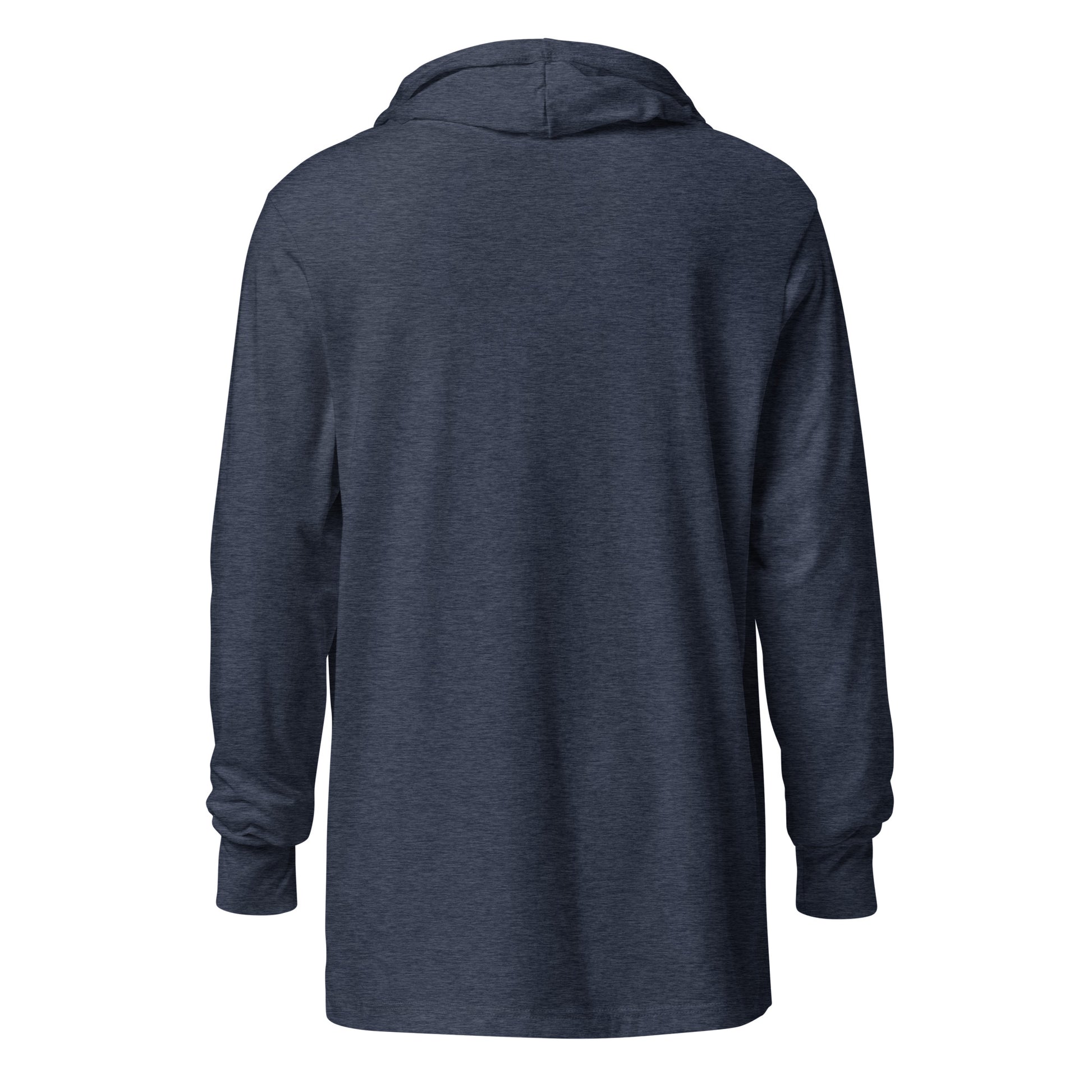 PureSarcasm sarcastic long sleeve shirt - heather navy, back view