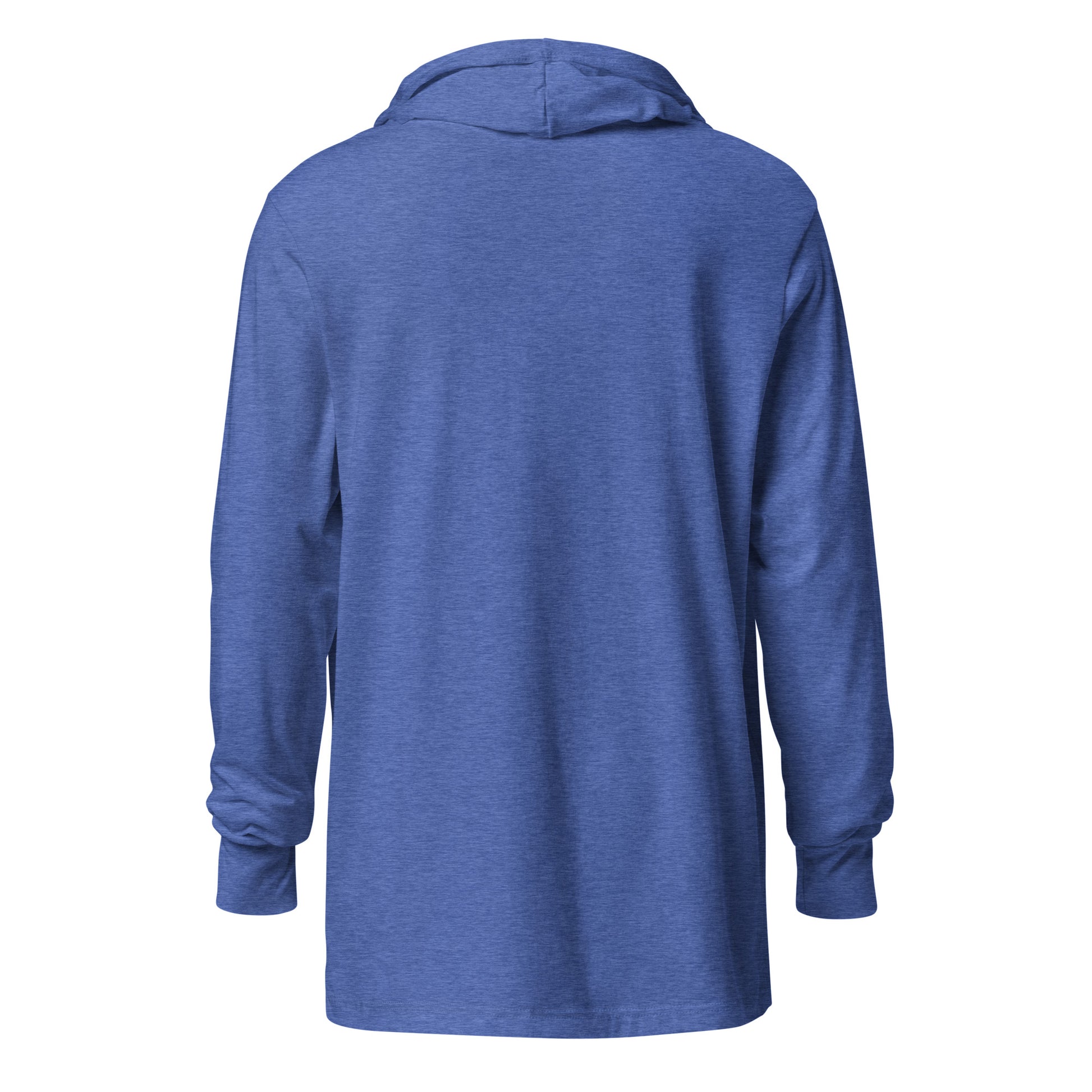 PureSarcasm sarcastic long sleeve shirt - heather true royal, back view