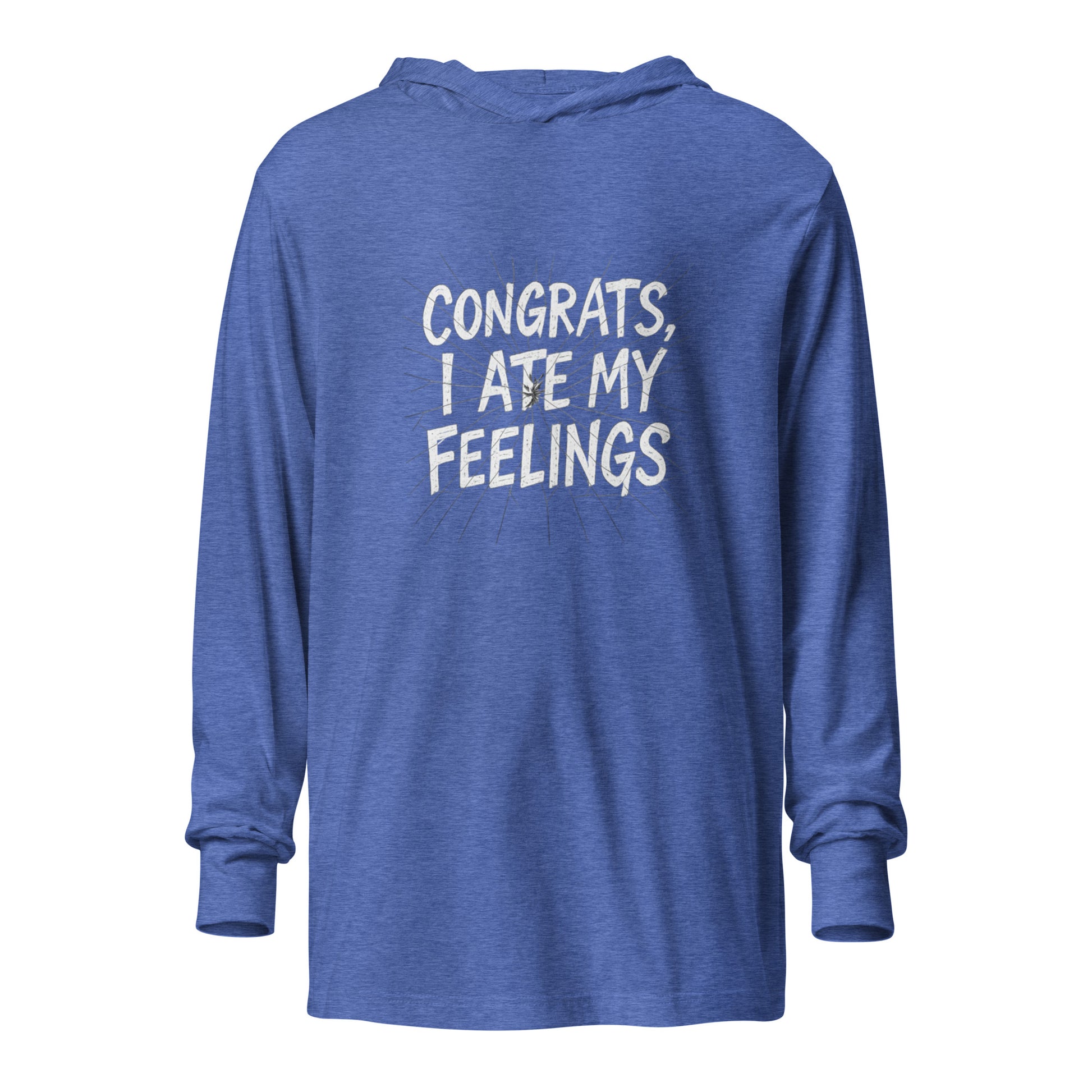 PureSarcasm sarcastic long sleeve shirt - heather true royal, front view