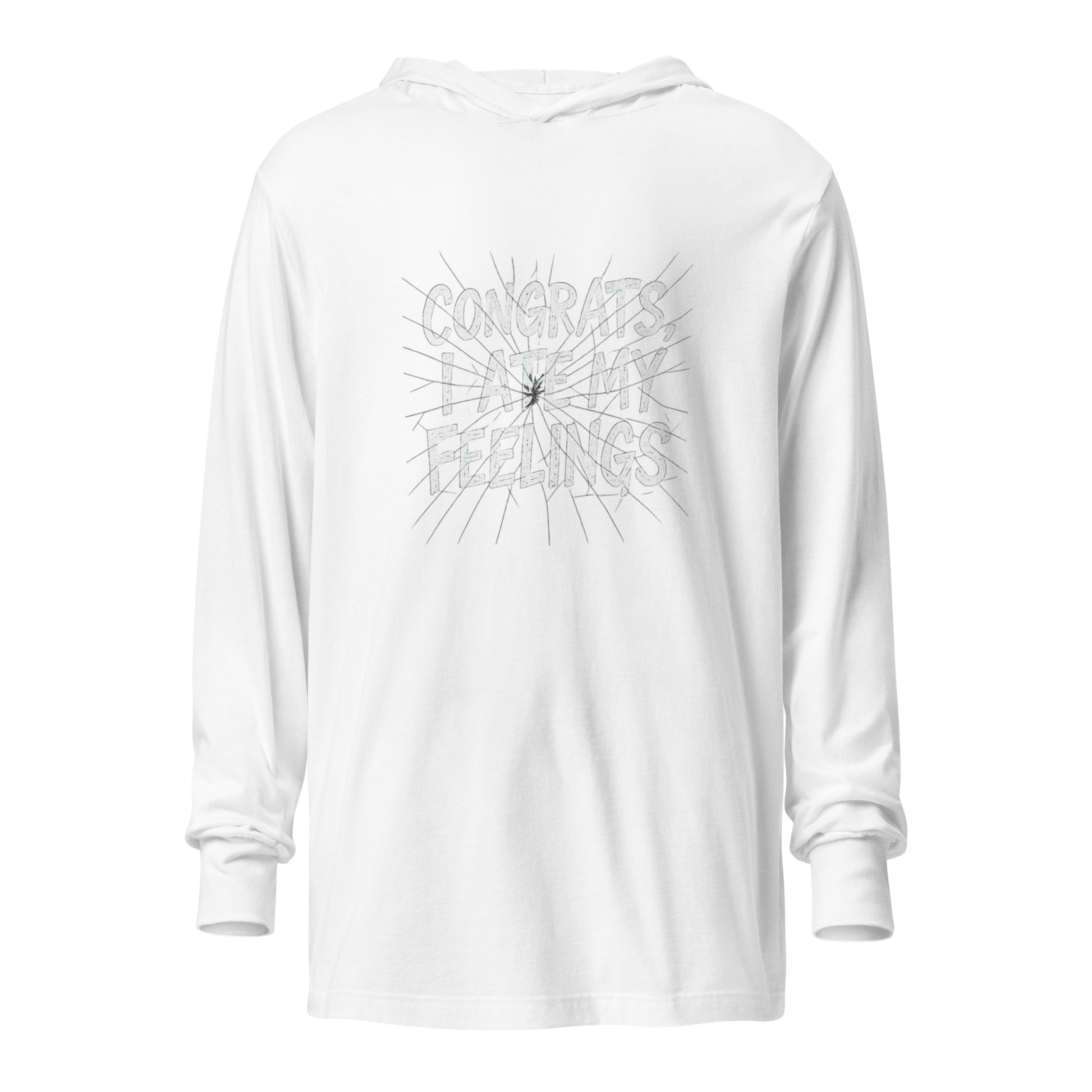 PureSarcasm sarcastic long sleeve shirt - white, front view