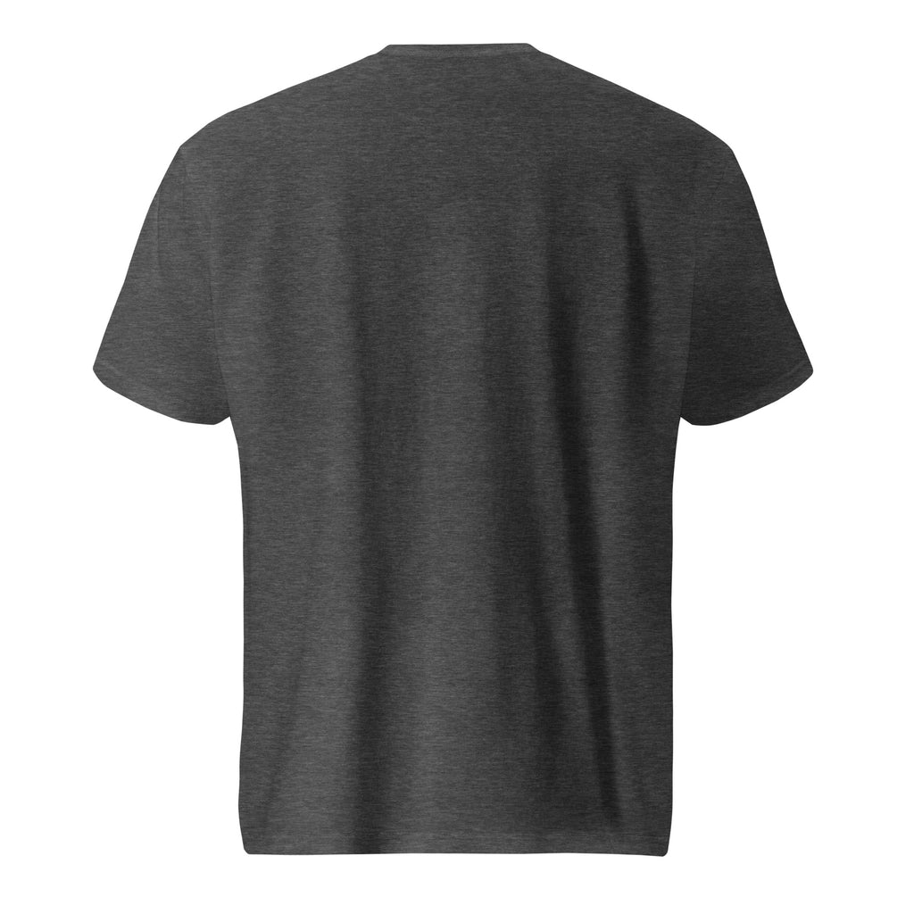 PureSarcasm sarcastic t-shirt - person - sarcastic | puresarcasm in heather dark grey, back view