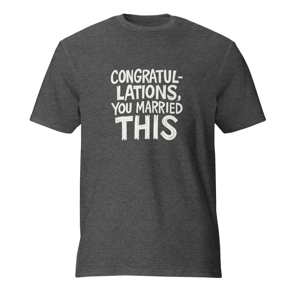 PureSarcasm sarcastic t-shirt - heather dark grey, front view