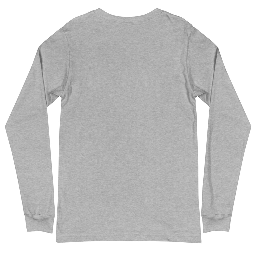 PureSarcasm sarcastic long sleeve shirt - athletic heather, back view