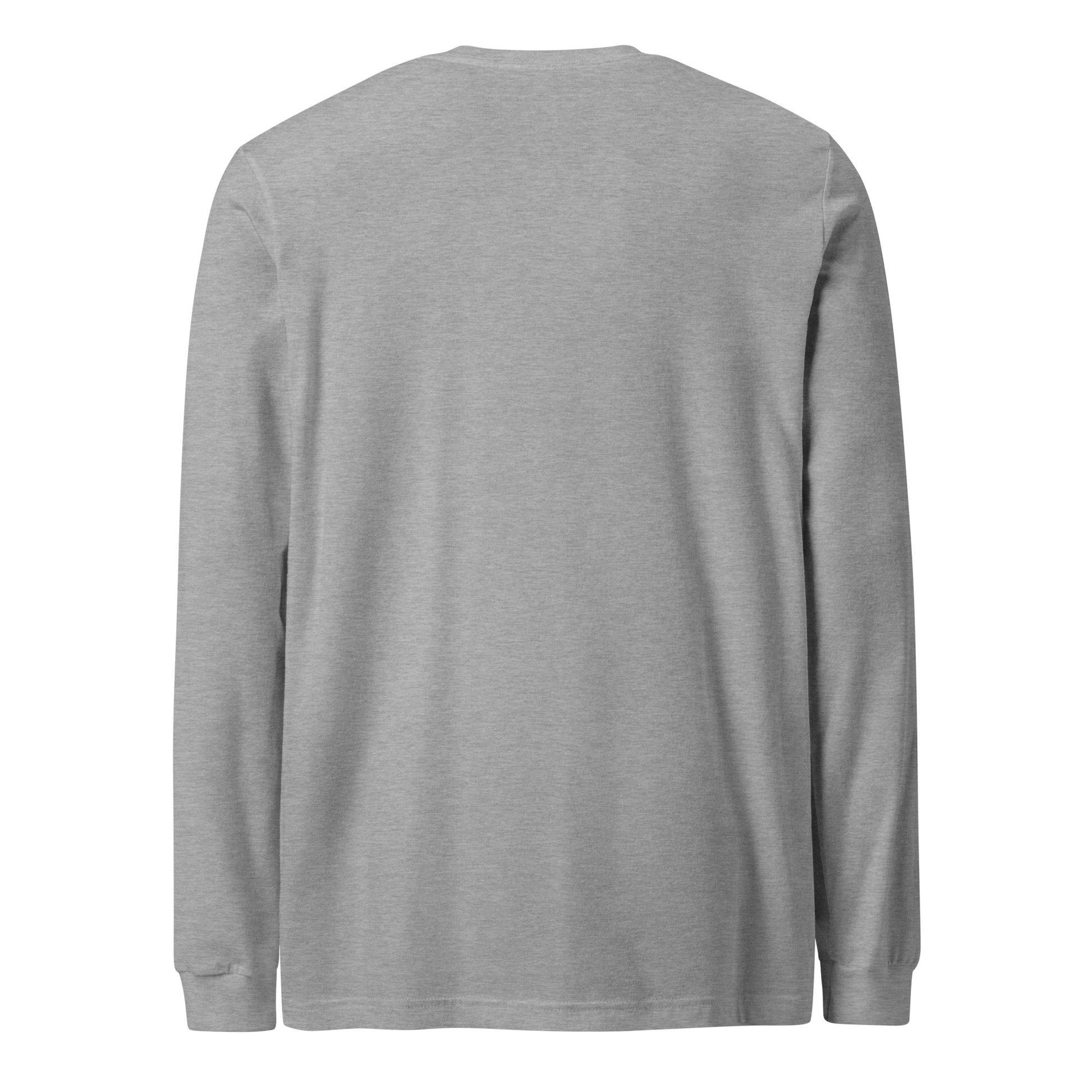 PureSarcasm sarcastic long sleeve shirt - athletic heather, back view