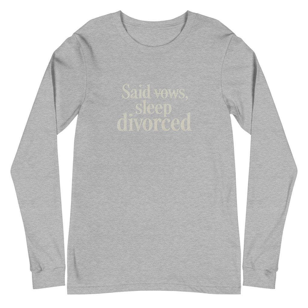 PureSarcasm sarcastic long sleeve shirt - athletic heather, front view