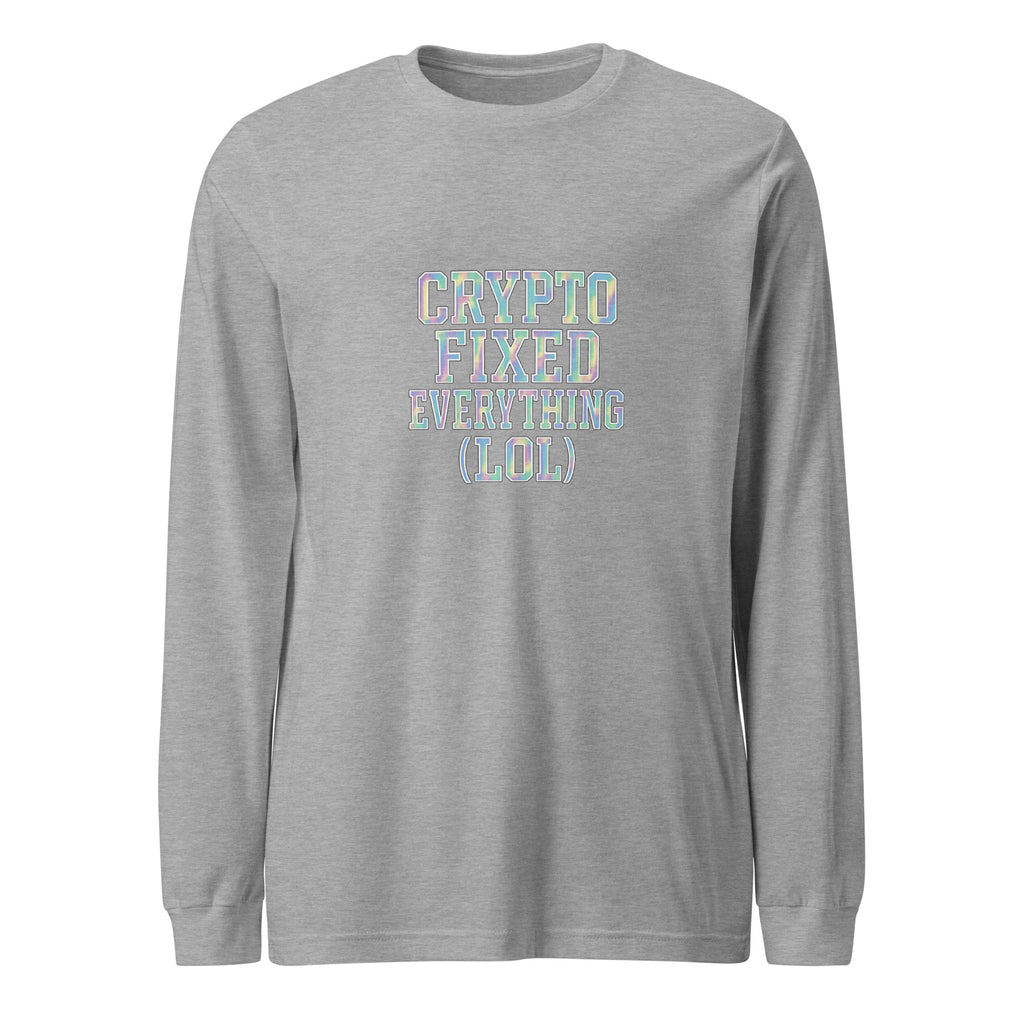 PureSarcasm sarcastic long sleeve shirt - athletic heather, front view