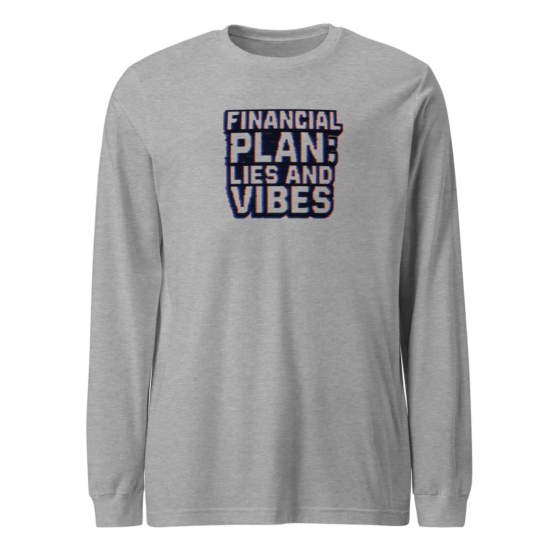 PureSarcasm sarcastic long sleeve shirt - athletic heather, front view