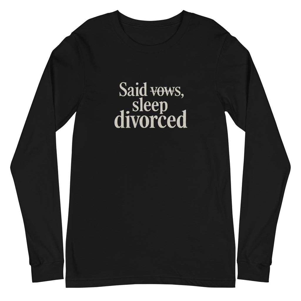 PureSarcasm sarcastic long sleeve shirt - black, front view