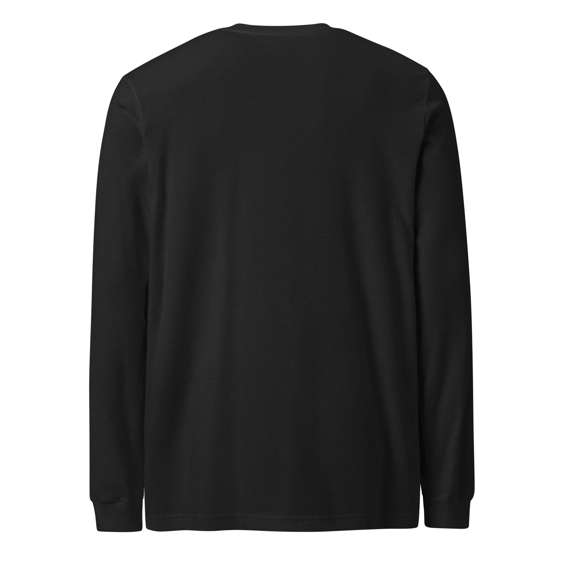 PureSarcasm sarcastic long sleeve shirt - black heather, back view