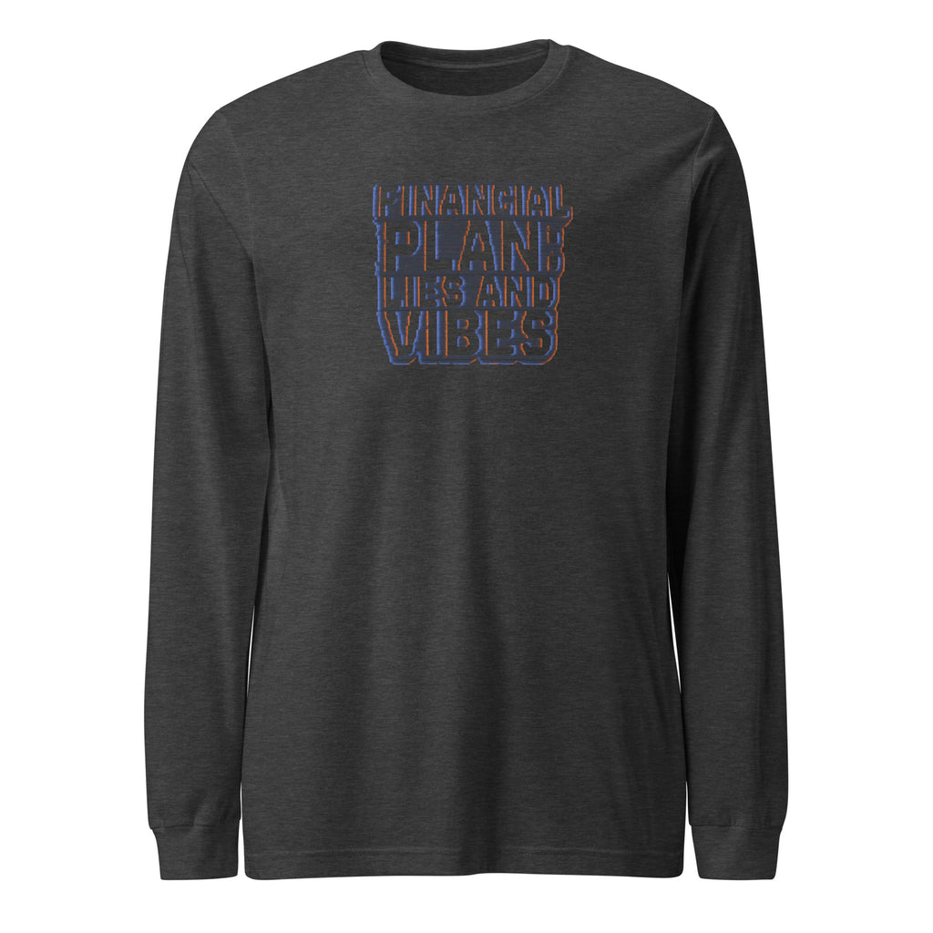 PureSarcasm sarcastic long sleeve shirt - dark grey heather, front view