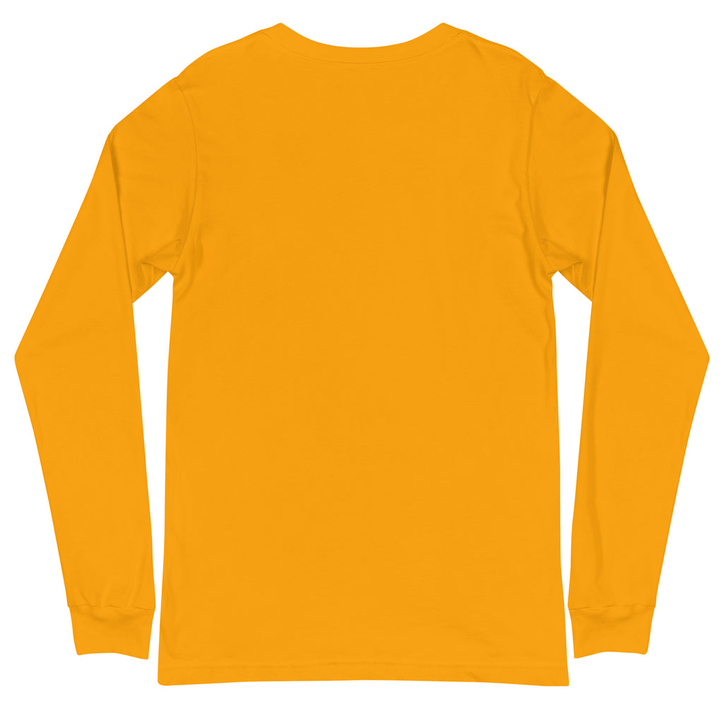 PureSarcasm sarcastic long sleeve shirt - gold, back view